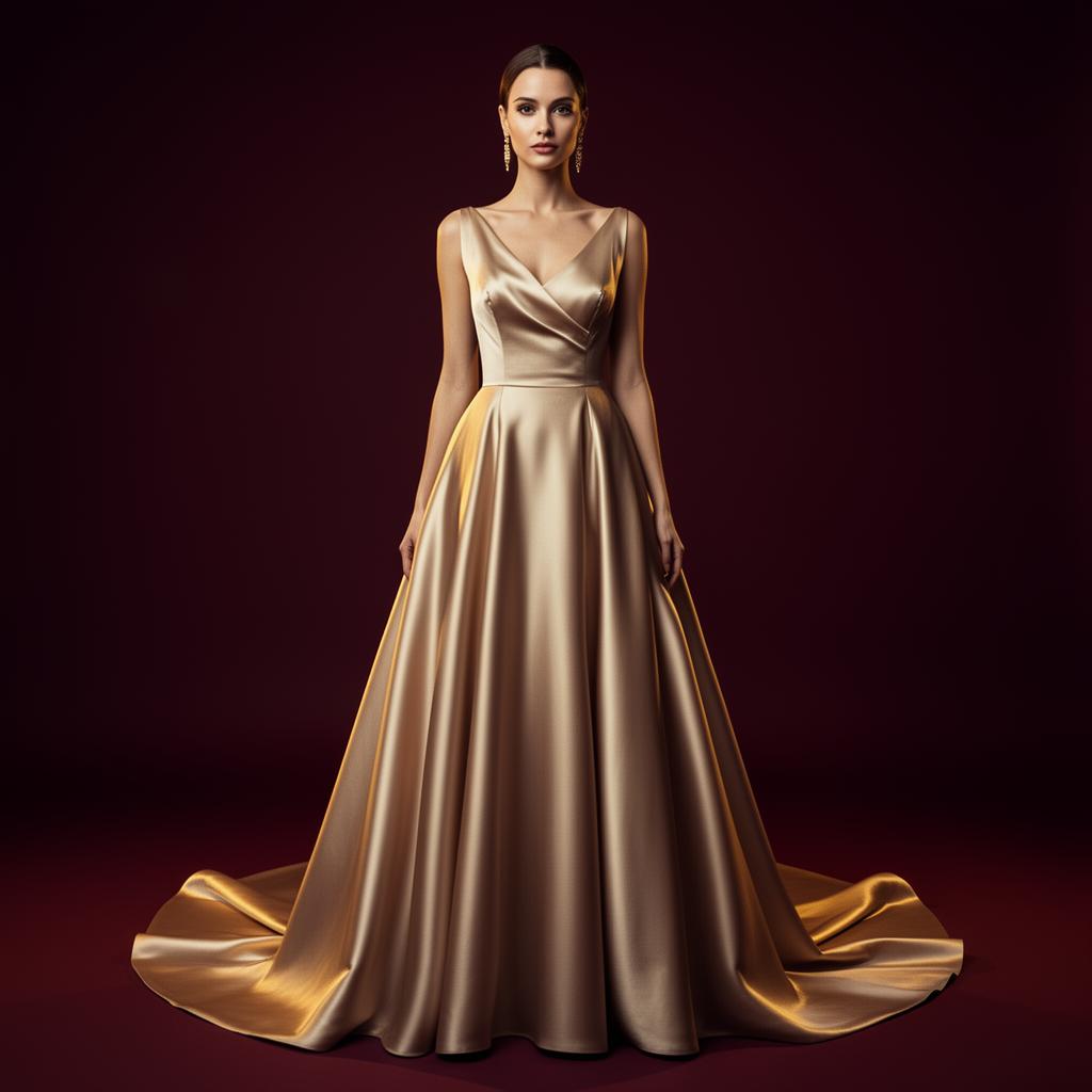 Champagne Satin Gown